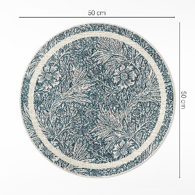 Kerek vinil szőnyeg Virágok William Morris