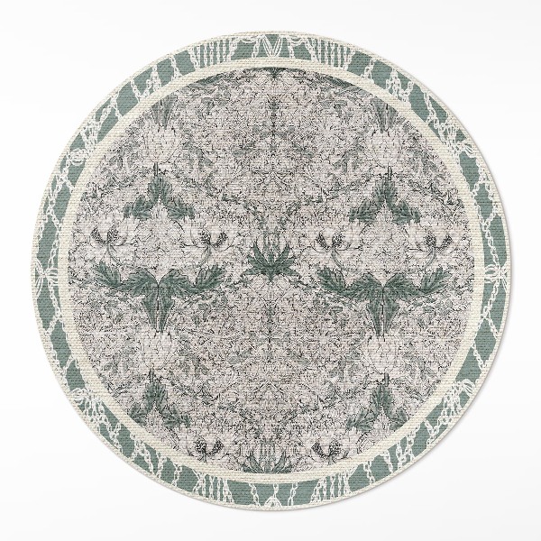 Kerek vinil szőnyeg lonc virág William Morris