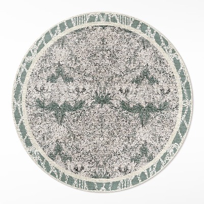 Kerek vinil szőnyeg lonc virág William Morris