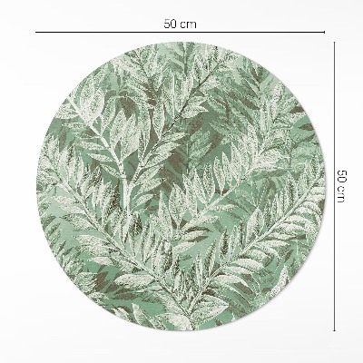 Kerek vinil szőnyeg buja növényzet boho vintage