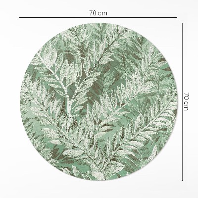 Kerek vinil szőnyeg buja növényzet boho vintage