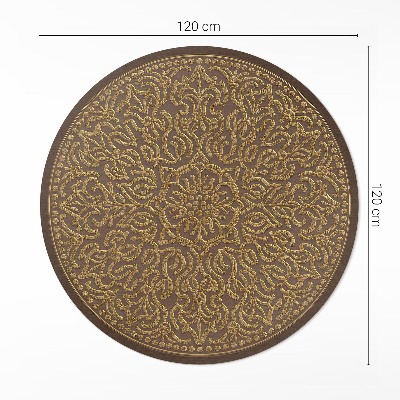 Kerek vinil szőnyeg Geometrikus mintás grafika dekoratív hímzés