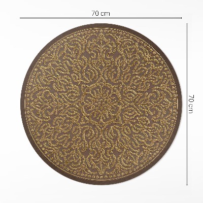 Kerek vinil szőnyeg Geometrikus mintás grafika dekoratív hímzés