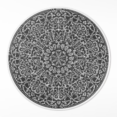 Kerek vinil szőnyeg Keleti mandala geometrikus arabeszk