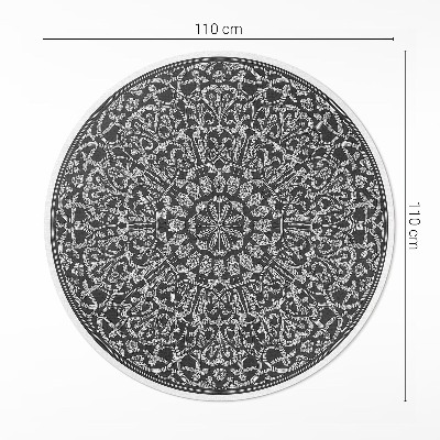 Kerek vinil szőnyeg Keleti mandala geometrikus arabeszk