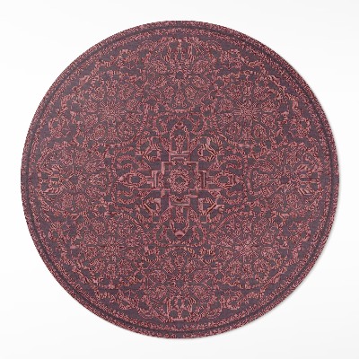 Kerek vinil szőnyeg Dekoratív geometrikus minta vintage stílusban