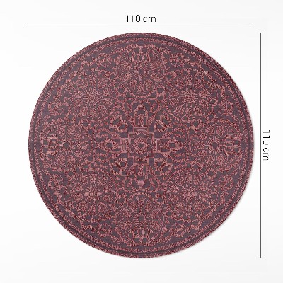 Kerek vinil szőnyeg Dekoratív geometrikus minta vintage stílusban