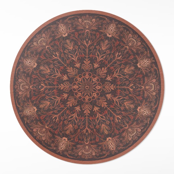Kerek vinil szőnyeg Dekoratív vintage geometriai minta