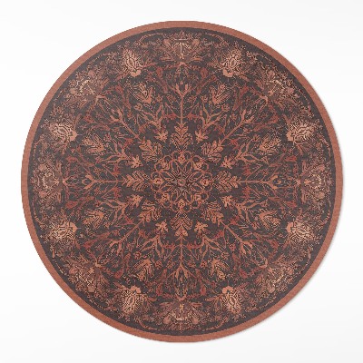 Kerek vinil szőnyeg Dekoratív vintage geometriai minta