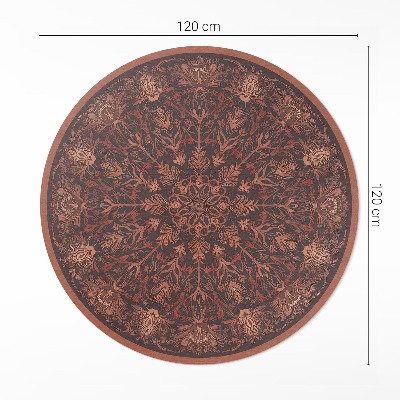 Kerek vinil szőnyeg Dekoratív vintage geometriai minta