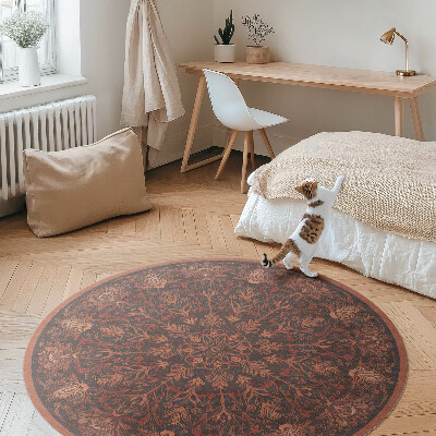 Kerek vinil szőnyeg Dekoratív vintage geometriai minta