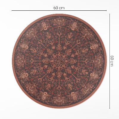 Kerek vinil szőnyeg Dekoratív vintage geometriai minta