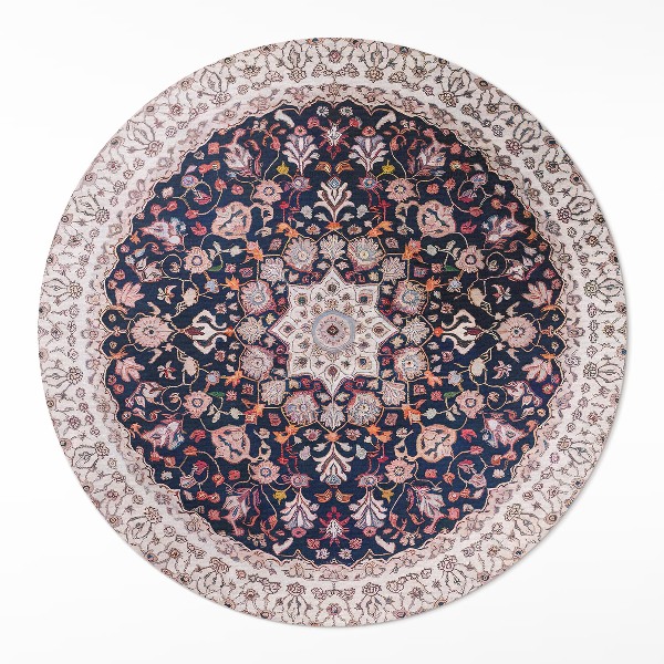 Kerek vinil szőnyeg Vintage dekoratív mandala minta régi stílusban