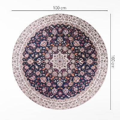 Kerek vinil szőnyeg Vintage dekoratív mandala minta régi stílusban