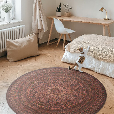 Kerek vinil szőnyeg Keleti mandala dekoratív minta boho