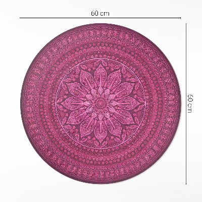 Kerek vinil szőnyeg Dekoratív mandala virágmintával boho