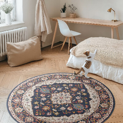 Kerek vinil szőnyeg Elegáns török dekoratív minta vintage