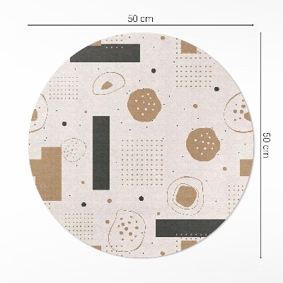 Kerek vinil szőnyeg Absztrakt kompozíció művészi boho minta