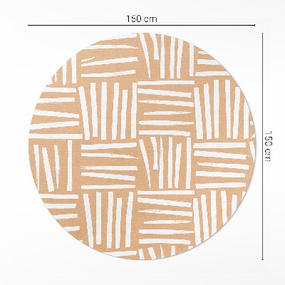 Kerek vinil szőnyeg Minimalista absztrakt boho minta