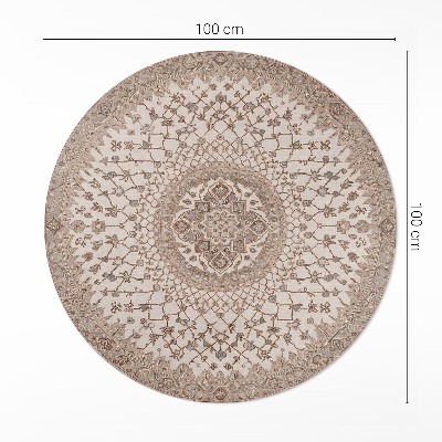 Kerek vinil szőnyeg Régi stílusú mandala díszítés vintage