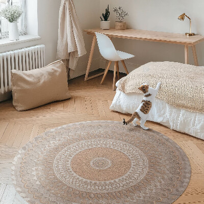 Kerek vinil szőnyeg Kötött mandala