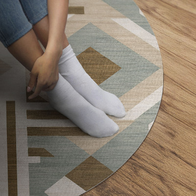 Kerek vinil szőnyeg Boho absztrakció geometrikus indiai stílusban