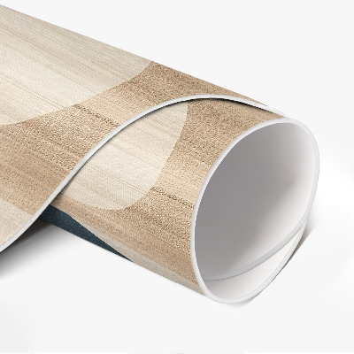 Kerek vinil szőnyeg Geometrikus formák retro stílusban