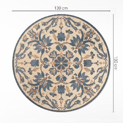 Kerek vinil szőnyeg Rokokó stílusú mandala vintage dísztárgy