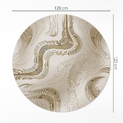 Kerek vinil szőnyeg Boho inspiráció földes színekben