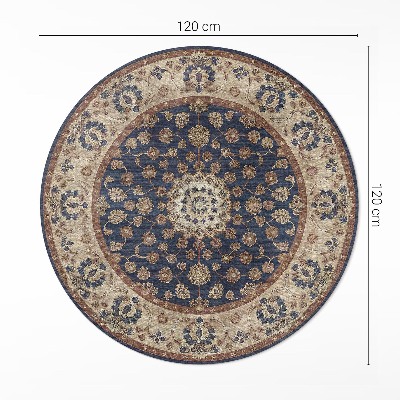 Kerek vinil szőnyeg Keleti geometria