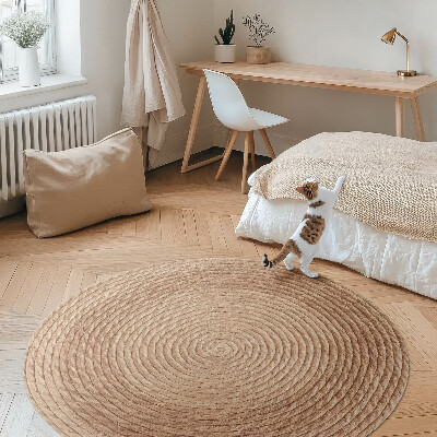 Kerek vinil szőnyeg Húrvonalak minimalista stílusban