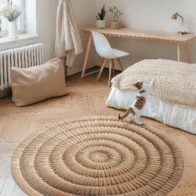 Kerek vinil szőnyeg Minimalista boho kötés