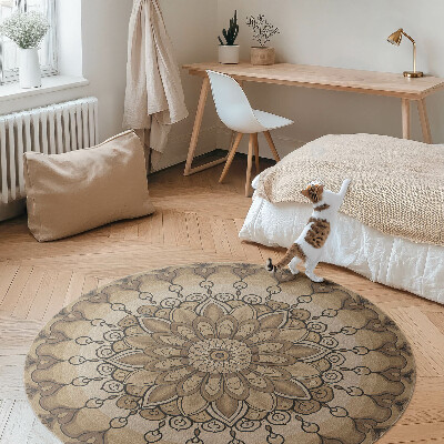 Kerek vinil szőnyeg Szimmetrikus mandala minták