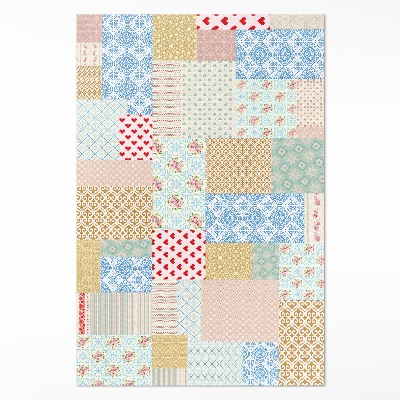 Mosható futószőnyeg Patchwork különböző darabok szövetutánzat