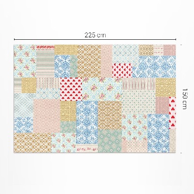 Mosható futószőnyeg Patchwork különböző darabok szövetutánzat