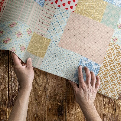 Mosható futószőnyeg Patchwork különböző darabok szövetutánzat