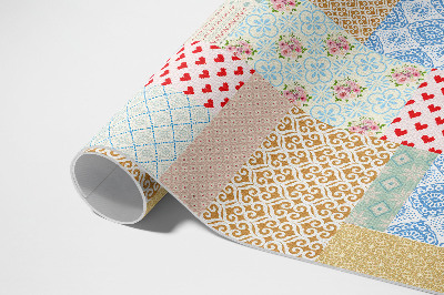 Mosható futószőnyeg Patchwork különböző darabok szövetutánzat