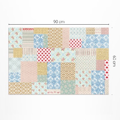 Mosható futószőnyeg Patchwork különböző darabok szövetutánzat