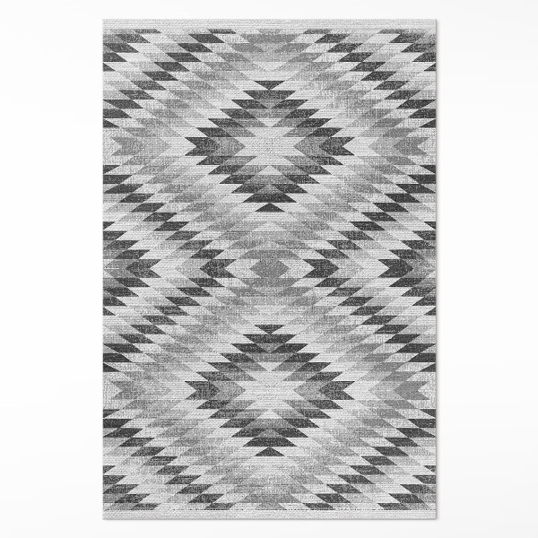 Műanyag szőnyeg Szürke geometriai mintás szövet utánzat