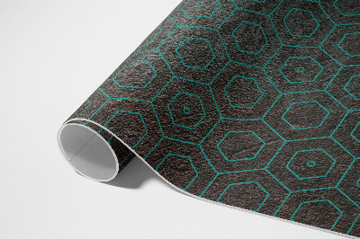 Pvc futószőnyeg Hatszögek retro nyers design
