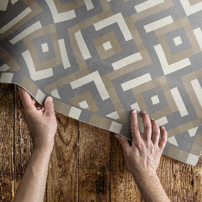 Pvc futószőnyeg Geometria szabályos minta vintage boho
