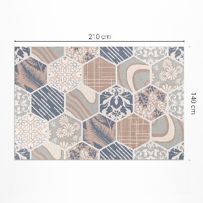 Vinil szőnyeg Hawaii hatszögek boho csempe