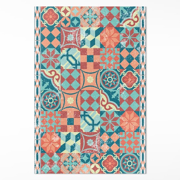 Pvc szőnyeg portugál retro shabby csempe