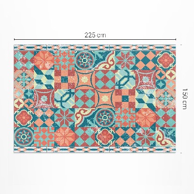 Pvc szőnyeg portugál retro shabby csempe