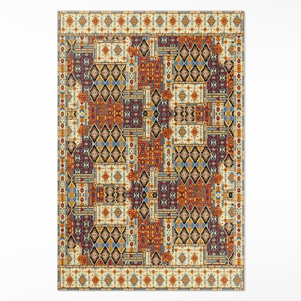 Poliészter futószőnyeg Geometrikus patchwork boho vintage