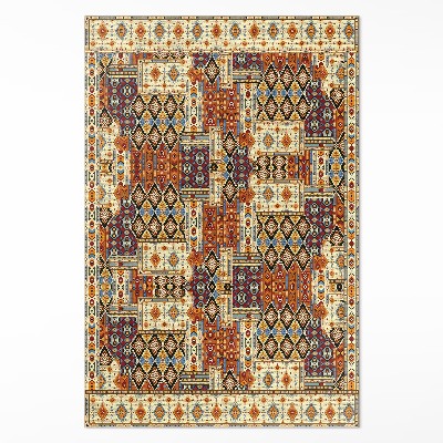 Poliészter futószőnyeg Geometrikus patchwork boho vintage
