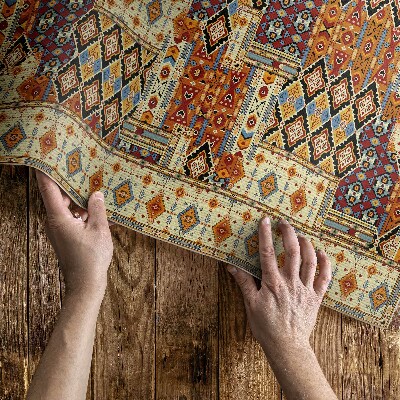 Poliészter futószőnyeg Geometrikus patchwork boho vintage