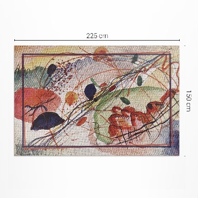 Vinil szőnyeg Wassily Kandinsky színes akvarellje