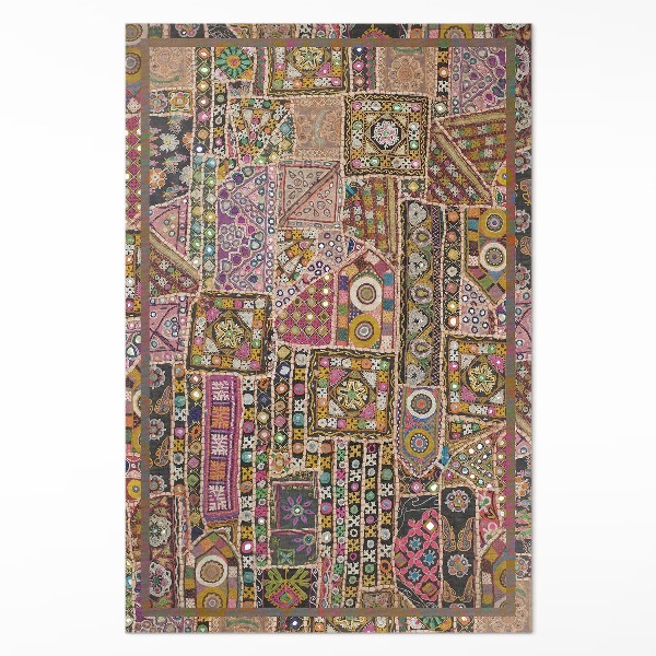 Pvc futószőnyeg Patchwork vintage etnikai minta