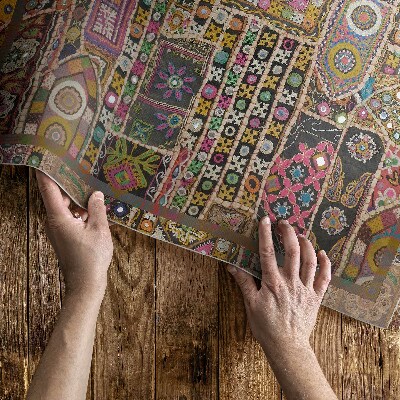 Pvc futószőnyeg Patchwork vintage etnikai minta